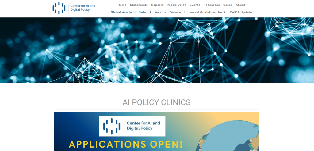 CAIDP – AI Policy & Governance Programs (e.g., AI Policy Clinic)
